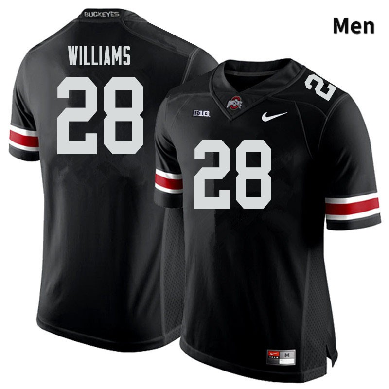 Ohio State Buckeyes Miyan Williams Men's #28 Black Authentic Stitched College Football Jersey